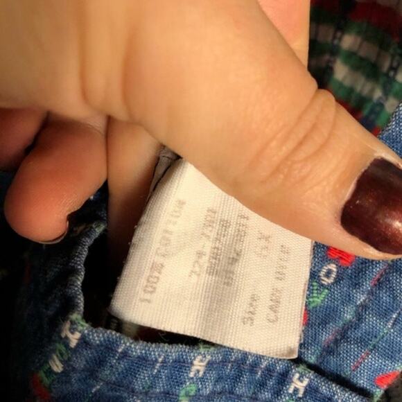 Vintage 80s/90s Oshkosh Denim Shortalls Hearts Size 6X - Picture 4 of 5